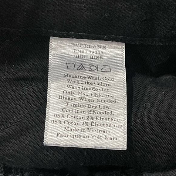 Everlane High Rise Ankle Jeans Black Size 27 - Picture 8 of 9
